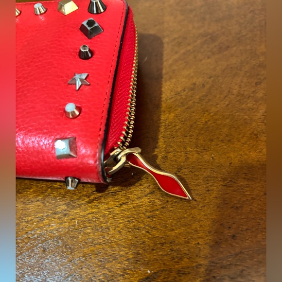 Louboutin Red Studded Wallet - Picture 6 of 17
